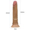 Lovetoy 7'' Dual layered Platinum Silicone Cock Brown